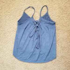Charlotte Russe Blue Suede Top